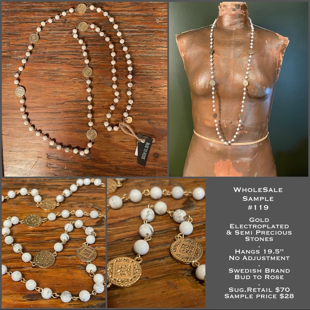 Gold Filigree & Semi Precious Beaded Necklace